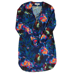 Amanda Uprichard Watercolor Floral Dress Sz Petite